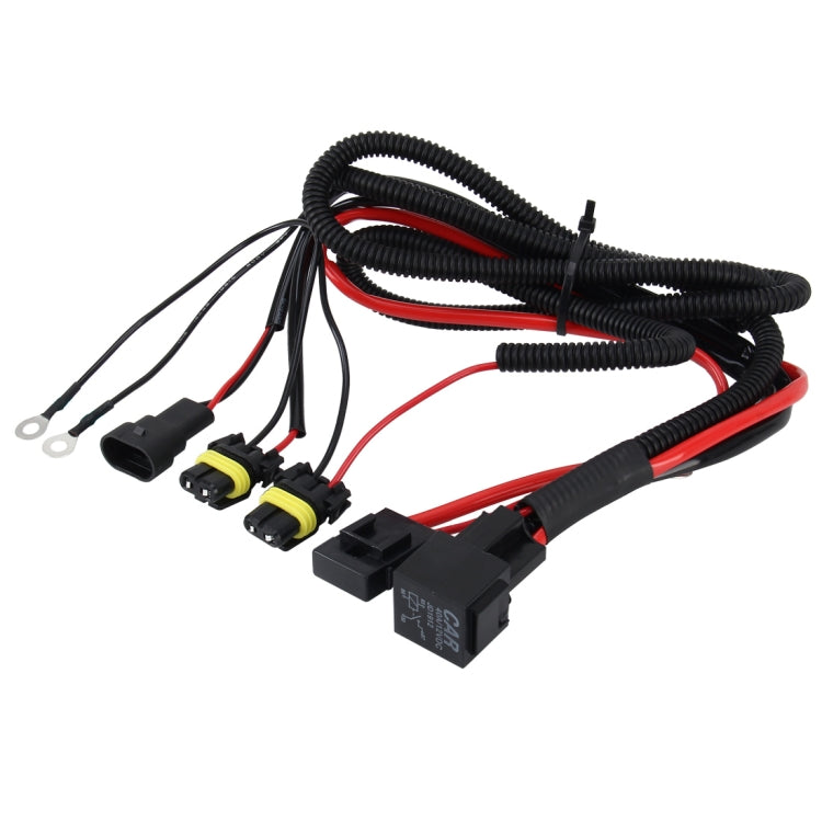 DC 12V 40A 9005 Bulb Strengthen Line Group HID Xenon Controller Cable Relay Wiring - Wires by PMC TechLife | Online Shopping South Africa | PMC TechLife | Buy Now Pay Later Mobicred