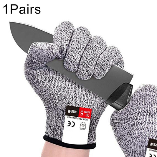 A Pair Cut-resistant Gardening Gloves HPPE Food-grade 5-Level Anti-cutting Anti-wear Safety Working Gloves, Size: XL, Length: 26cm(Black) - Safety Gloves by PMC Jewellery | Online Shopping South Africa | PMC Jewellery | Buy Now Pay Later Mobicred