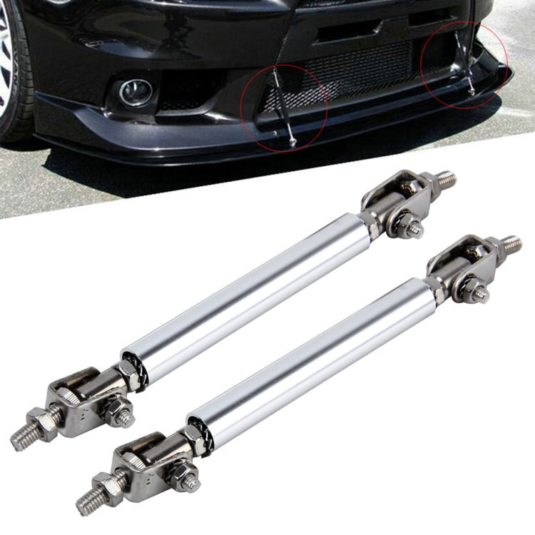 2 PCS Car Modification Large Surrounded By The Rod Telescopic Lever Front and Rear Bars Fixed Front Lip Back Shovel Adjustable Small Rod, Length: 20cm(Silver) - Trunk & Bumper Accessories by PMC Jewellery | Online Shopping South Africa | PMC Jewellery | Buy Now Pay Later Mobicred