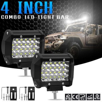 4 inch 18W 1800LM 4 Row LED Strip Light Working Refit Off-road Vehicle Lamp Roof Strip Light - Work Lights by PMC Jewellery | Online Shopping South Africa | PMC Jewellery | Buy Now Pay Later Mobicred