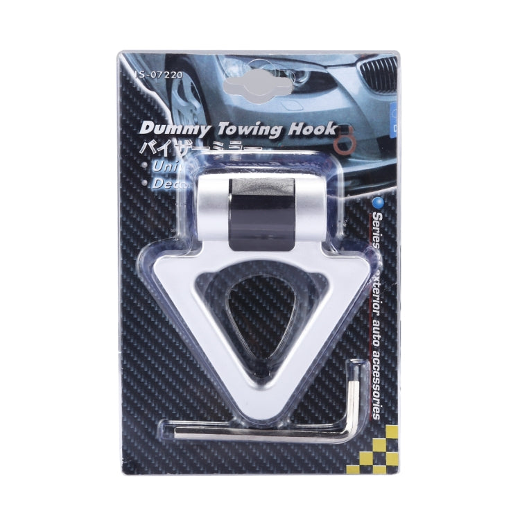 Car Truck Bumper Triangle Tow Hook Adhesive Decal Sticker Exterior Decoration (Silver) - Towing Bars by PMC TechLife | Online Shopping South Africa | PMC TechLife | Buy Now Pay Later Mobicred