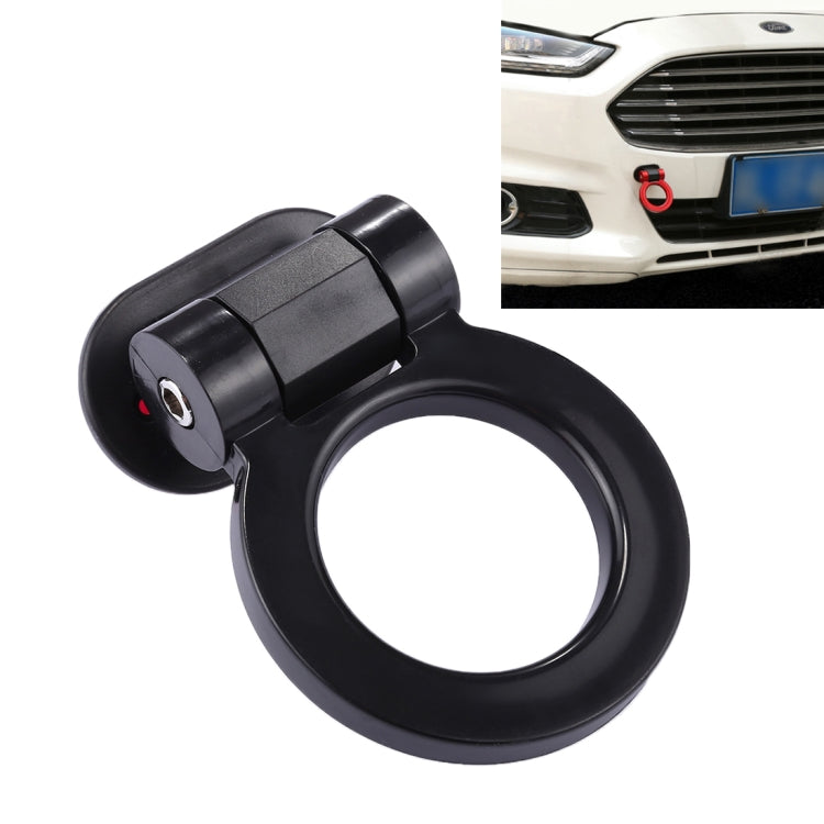 Car Truck Bumper Round Tow Hook Ring Adhesive Decal Sticker Exterior Decoration(Black) - Towing Bars by PMC Jewellery | Online Shopping South Africa | PMC Jewellery | Buy Now Pay Later Mobicred