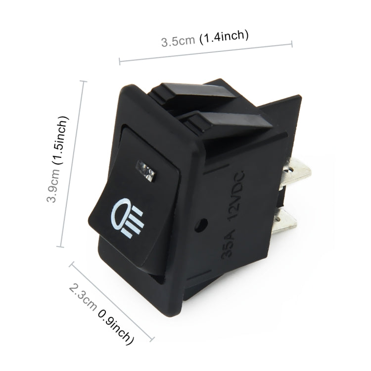 30 Amp 12 Volt Four Plugs LED ON OFF Car Fog Light Switch (Blue Light) - Car Switches by PMC TechLife | Online Shopping South Africa | PMC TechLife | Buy Now Pay Later Mobicred