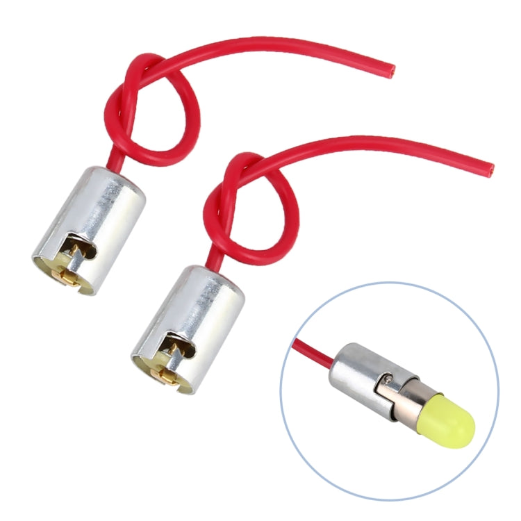2 PCS BA9S Light Lamp Bulb Holder Base Socket Wire Connector - free shipping - PMC TechLife - Order now!