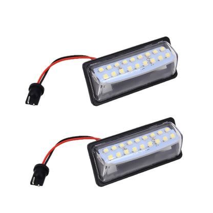 2 PCS LED License Plate Light 18-SMD Bulbs Lamps for Nissan/Teana 03 / Tada 03-08 /Sylphy 2008 /Sunny 2001-2006,2W 120LM,6000K, DC12V(White Light) - License Plate Lights by PMC Jewellery | Online Shopping South Africa | PMC Jewellery | Buy Now Pay Later Mobicred