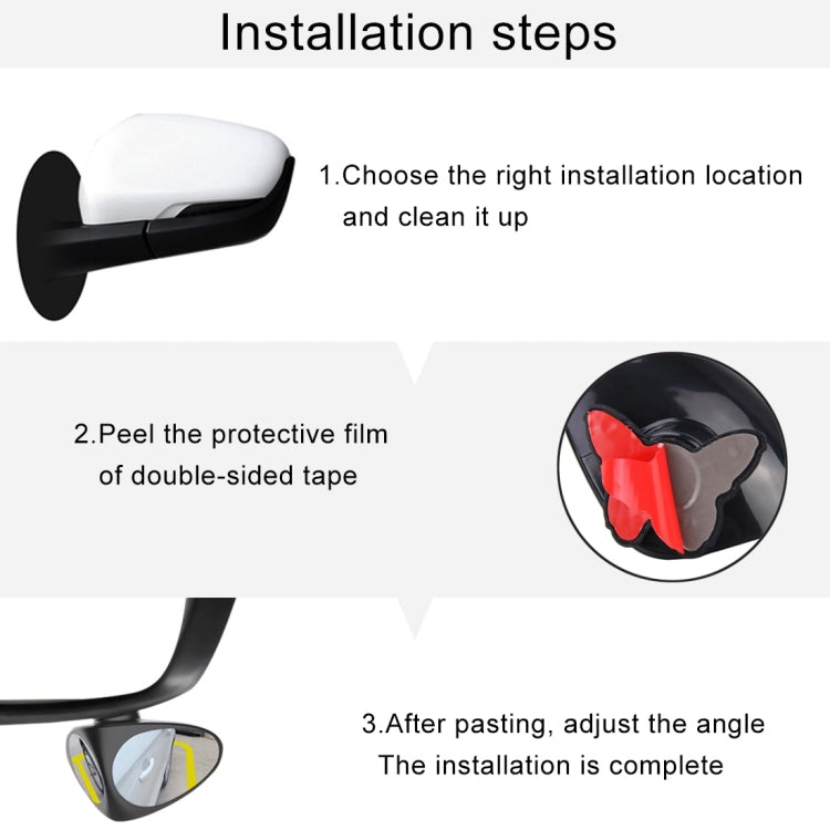 3R-051 360 Degrees Rotatable Left Blind Spot Side Assistant Mirror for Auto Car - free shipping - PMC TechLife - Order now!