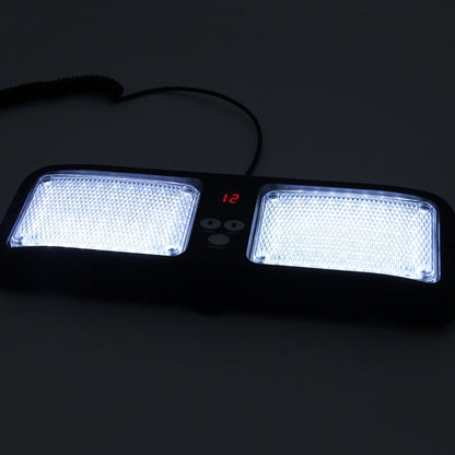 High qulaity DC 12V,9W LED Waterproof Car Sunshade White Light Warning Lights Strobe Emergency Lights Flashing Light with 12 Kinds Flash Patterns - Warning Lights by PMC Jewellery | Online Shopping South Africa | PMC Jewellery | Buy Now Pay Later Mobicred