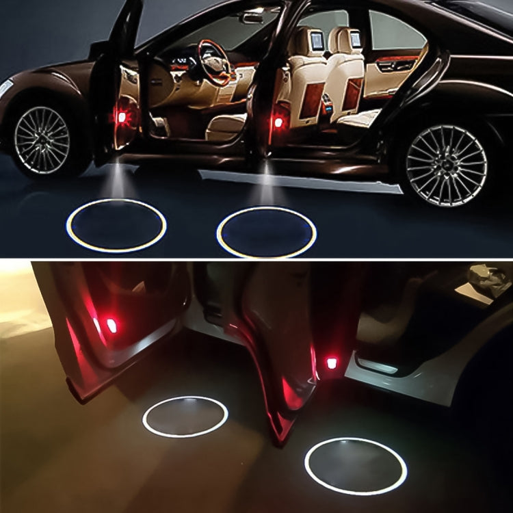 2 PCS LED Car Door Welcome Logo Car Brand Shadow Light Laser Projector Lamp for Benz(Silver) - Door Lights by PMC Jewellery | Online Shopping South Africa | PMC Jewellery | Buy Now Pay Later Mobicred