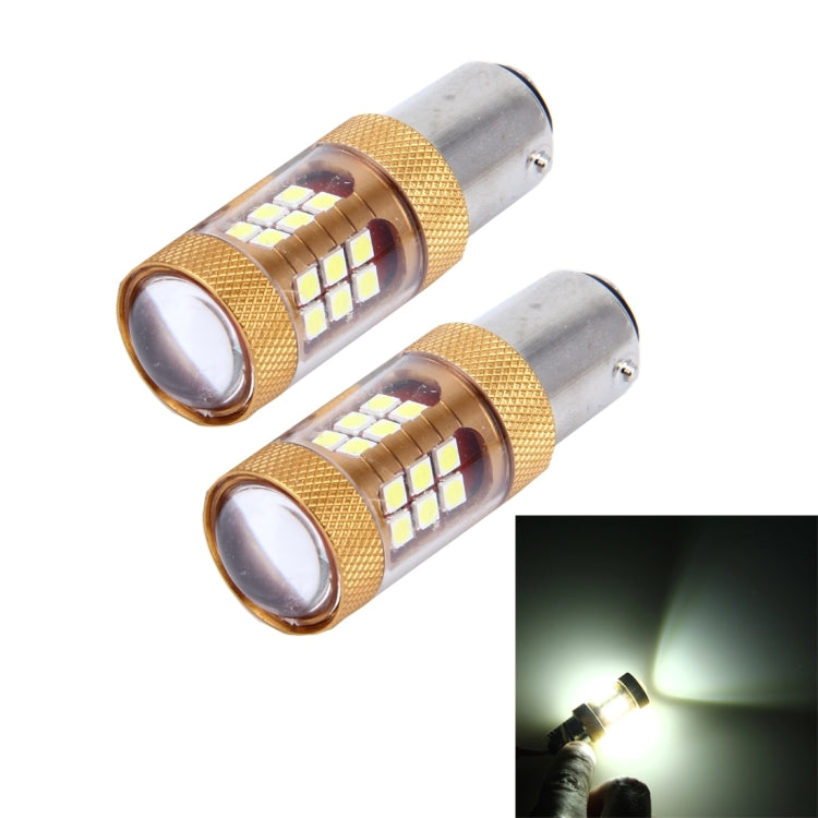 2 PCS 1157/BAY15D 15W 1300LM 6500K 28 SMD-3030 LED Car Brake Lights Turn Light, DC 12V(White Light) - Brake Lights by PMC Jewellery | Online Shopping South Africa | PMC Jewellery | Buy Now Pay Later Mobicred