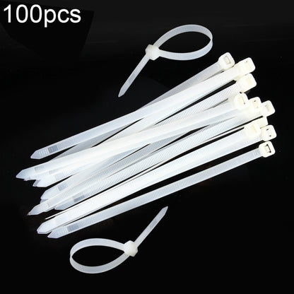 100pcs /Pack 8mm*200mm Nylon Cable Ties(White) - Booster Cable & Clip by PMC Jewellery | Online Shopping South Africa | PMC Jewellery | Buy Now Pay Later Mobicred