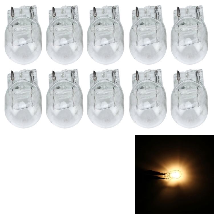 10 PCS 7440 3W Car Turn Light with Glass Shell, DC 12V (Warm White) - Arrow Turn Lights by PMC Jewellery | Online Shopping South Africa | PMC Jewellery | Buy Now Pay Later Mobicred