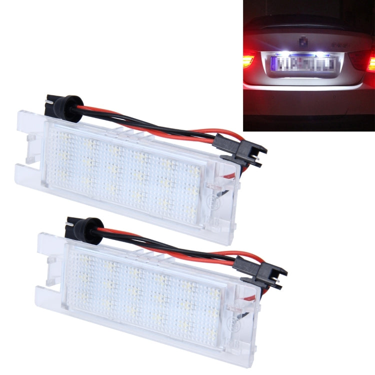 2 PCS License Plate Light with 24 SMD-3528 Lamps for Opel - License Plate Lights by PMC Jewellery | Online Shopping South Africa | PMC Jewellery | Buy Now Pay Later Mobicred