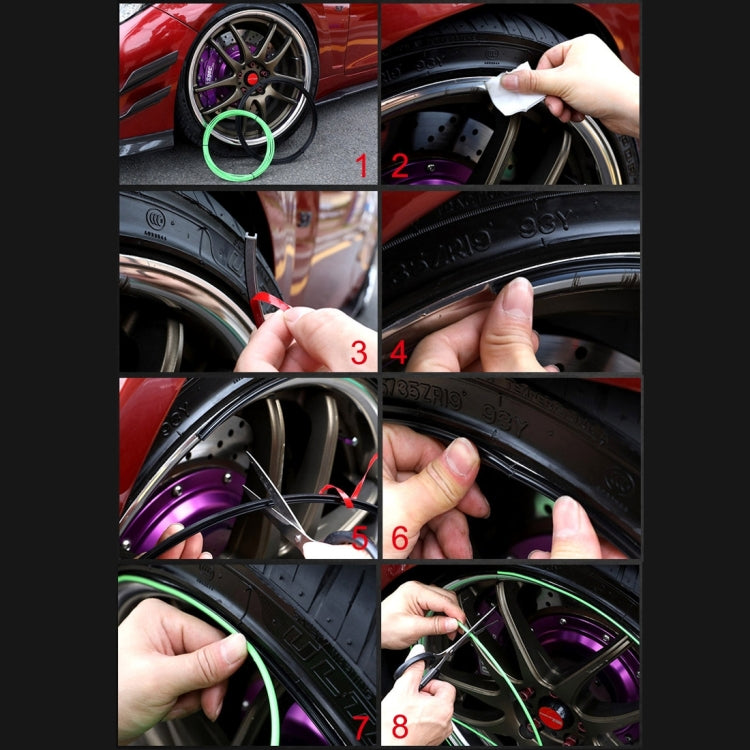 Universal Decorative Scratchproof Stickup 4×2M Flexible Car Wheel Hub Trim Mouldings Shining Decoration Strip with Protective Bottom Slot(Green) - Decorative Strip by PMC Jewellery | Online Shopping South Africa | PMC Jewellery | Buy Now Pay Later Mobicred