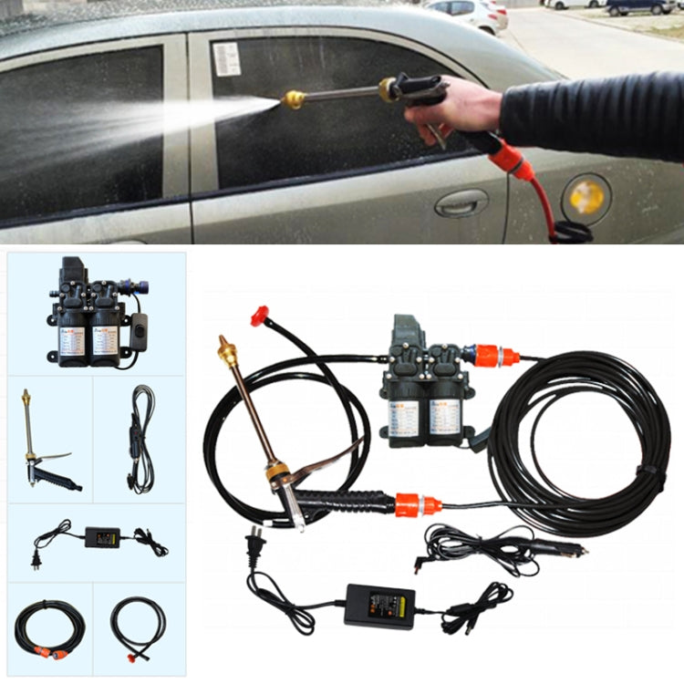 220V Portable Double Pump + Power Supply High Pressure Outdoor Car Washing Machine Vehicle Washing Tools - Car Washer & Accessories by PMC Jewellery | Online Shopping South Africa | PMC Jewellery | Buy Now Pay Later Mobicred