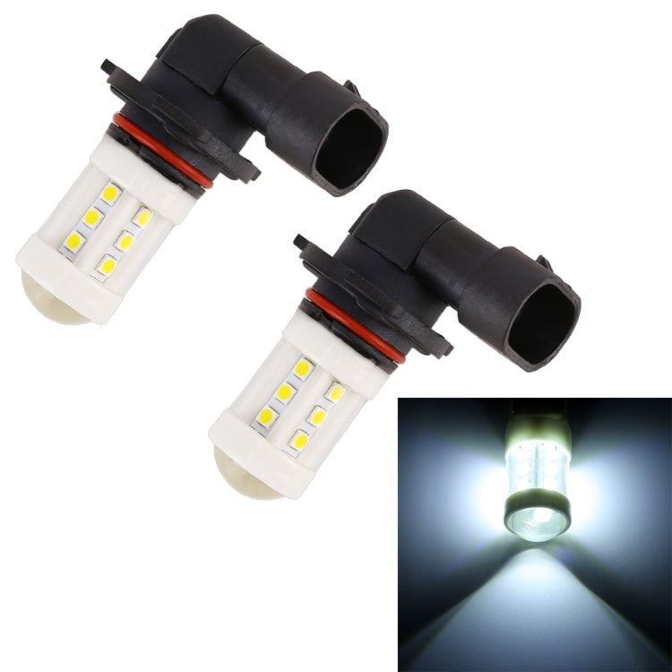 2 PCS 9006 4.5W DC 12V 6000K 360LM Car Auto Ceramics Fog Light 18LEDs SMD-3030 Lamps, with Projector Lens(White Light) - Fog / Driving Lights by PMC Jewellery | Online Shopping South Africa | PMC Jewellery | Buy Now Pay Later Mobicred