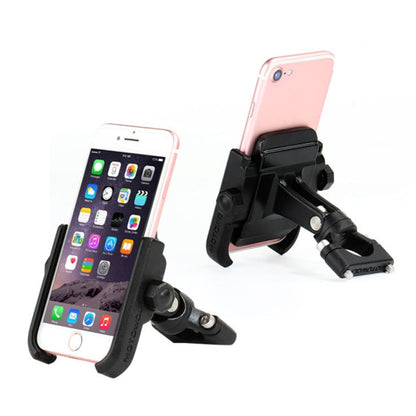 Motorcycle Handlebar Aluminum Alloy Phone Bracket, Suitable for 4-6 inch Device(Black) - Holder by PMC Jewellery | Online Shopping South Africa | PMC Jewellery | Buy Now Pay Later Mobicred