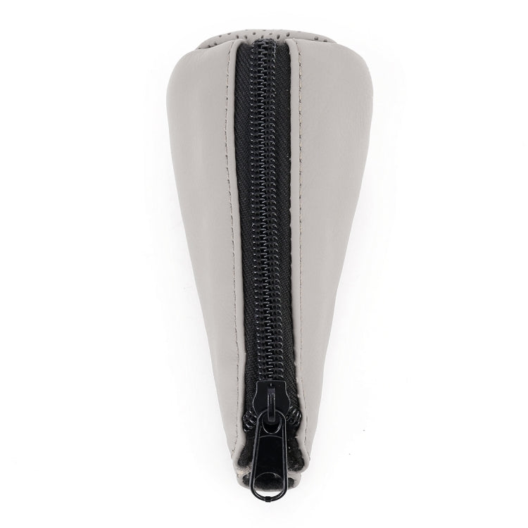 Universal Nonslip Breathable Genuine Leather Car Gear Shift Knob Cover(Grey) - Shift Knob by PMC TechLife | Online Shopping South Africa | PMC TechLife | Buy Now Pay Later Mobicred