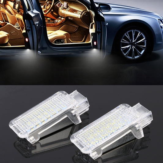 2 PCS LED Car DC 12V 1.5W Door Lights Lamps for Audi / Volkswagen(White Light) - Door Lights by PMC Jewellery | Online Shopping South Africa | PMC Jewellery | Buy Now Pay Later Mobicred