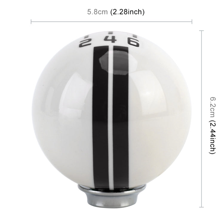 Universal Vehicle Ball Shape Modified Resin Shifter Manual 6-Speed Left-R Gear Shift Knob(Black) - Shift Knob by PMC TechLife | Online Shopping South Africa | PMC TechLife | Buy Now Pay Later Mobicred
