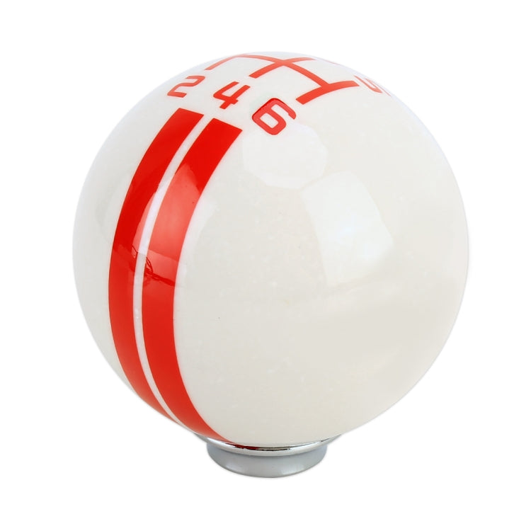 Universal Vehicle Ball Shape Modified Resin Shifter Manual 6-Speed Left-R Gear Shift Knob(Red) - Shift Knob by PMC TechLife | Online Shopping South Africa | PMC TechLife | Buy Now Pay Later Mobicred