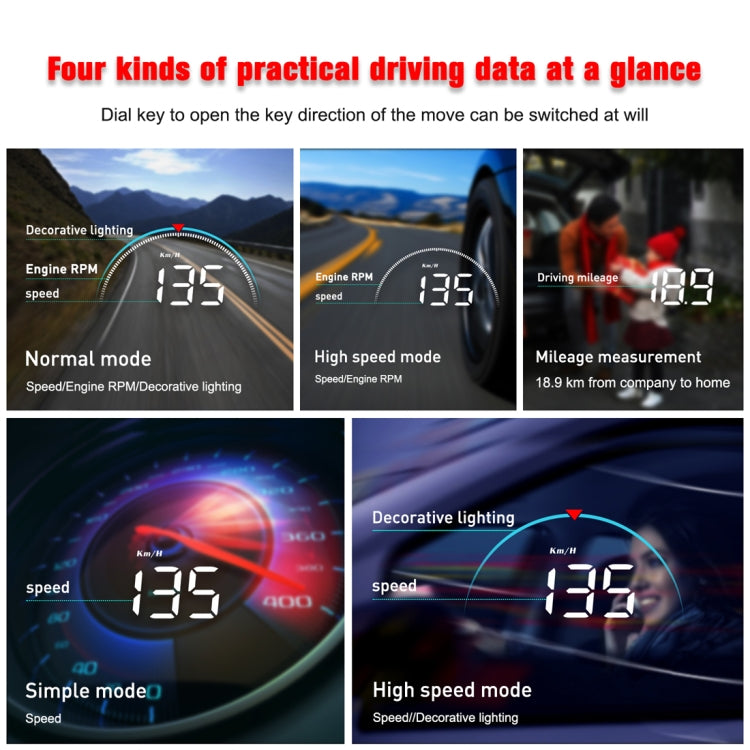 M8 3.5 inch Universal Car OBD2 HUD Vehicle-mounted Head Up Display - Head Up Display System by PMC TechLife | Online Shopping South Africa | PMC TechLife | Buy Now Pay Later Mobicred