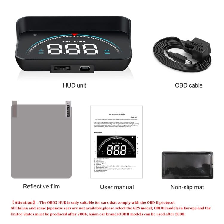 M8 3.5 inch Universal Car OBD2 HUD Vehicle-mounted Head Up Display - Head Up Display System by PMC TechLife | Online Shopping South Africa | PMC TechLife | Buy Now Pay Later Mobicred