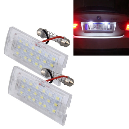 2 PCS License Plate Light with 18  SMD-3528 Lamps for BMW E53(X5),2W 120LM,6000K, DC12V (White Light) - License Plate Lights by PMC Jewellery | Online Shopping South Africa | PMC Jewellery | Buy Now Pay Later Mobicred