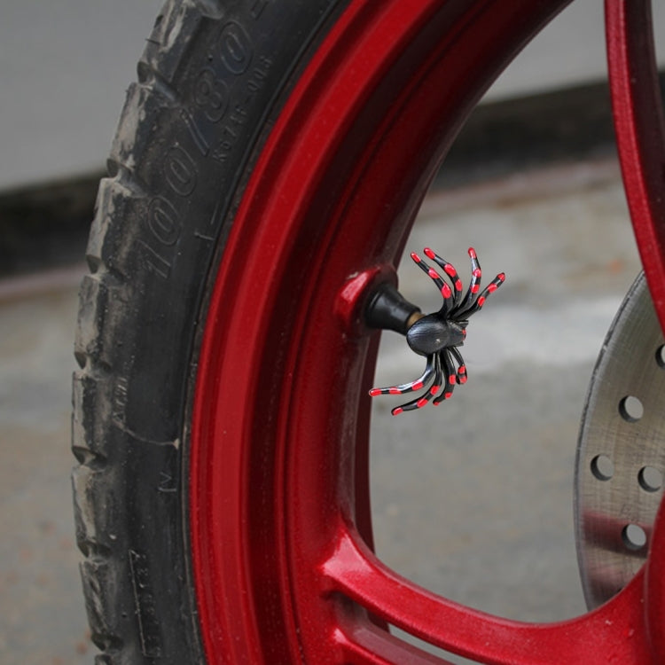 2 PCS Universal Spider Shape Car Motor Bicycle Tire Valve Caps (Red) - Tire Valve Caps by PMC TechLife | Online Shopping South Africa | PMC TechLife | Buy Now Pay Later Mobicred