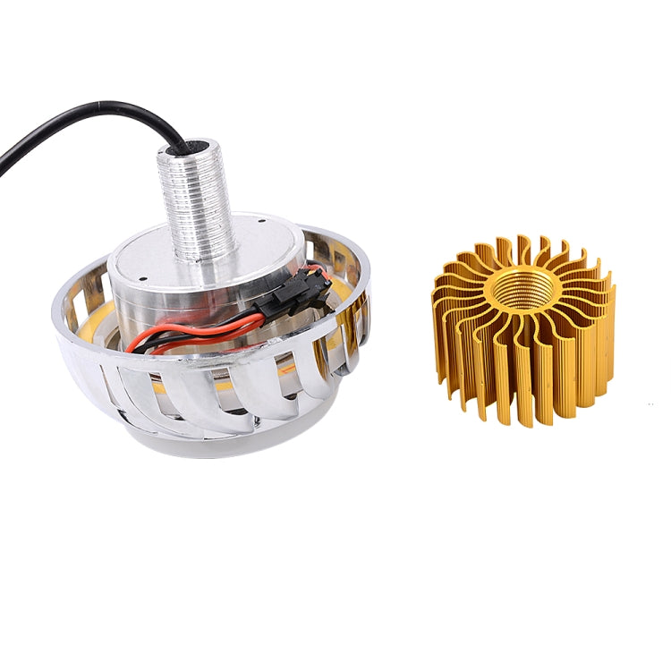 Motorcycle 30W DC 12V-85V LED Headlight Lens Built-in Whirlwind Double Aperture Angle Eyes + Devil Eye(Blue Light) - Headlights by PMC Jewellery | Online Shopping South Africa | PMC Jewellery | Buy Now Pay Later Mobicred