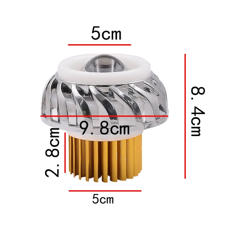 Motorcycle 30W DC 12V-85V LED Headlight Lens Built-in Whirlwind Double Aperture Angle Eyes + Devil Eye(Red Light) - Headlights by PMC Jewellery | Online Shopping South Africa | PMC Jewellery | Buy Now Pay Later Mobicred