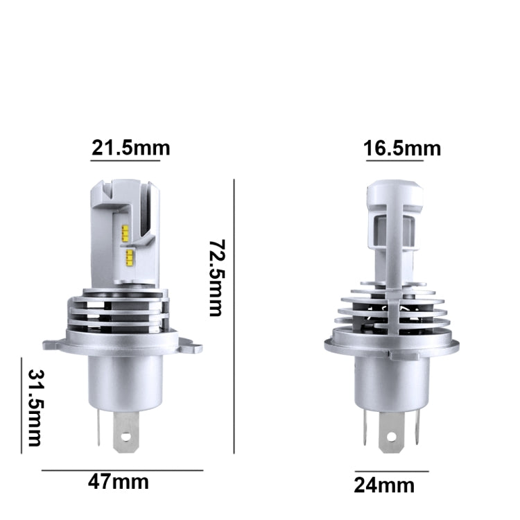 2 PCS M3 H4 DC9-32V / 17W / 6500K / 2000LM IP68 Car LED Headlight Lamps(Cool White) - LED Headlamps by PMC TechLife | Online Shopping South Africa | PMC TechLife | Buy Now Pay Later Mobicred