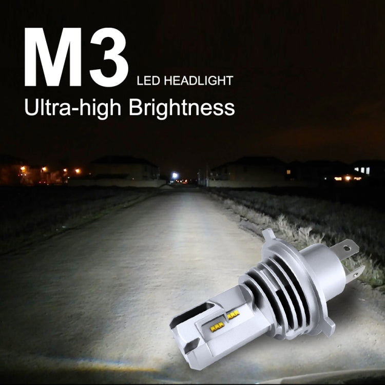 2 PCS M3 H4 DC9-32V / 17W / 6500K / 2000LM IP68 Car LED Headlight Lamps(Cool White) - LED Headlamps by PMC TechLife | Online Shopping South Africa | PMC TechLife | Buy Now Pay Later Mobicred