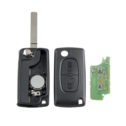 For PEUGEOT 2 Buttons Intelligent Remote Control Car Key with Integrated Chip & Battery & Holder, without Grooved, Frequency: 433MHz - Remote Car Key by PMC Jewellery | Online Shopping South Africa | PMC Jewellery | Buy Now Pay Later Mobicred