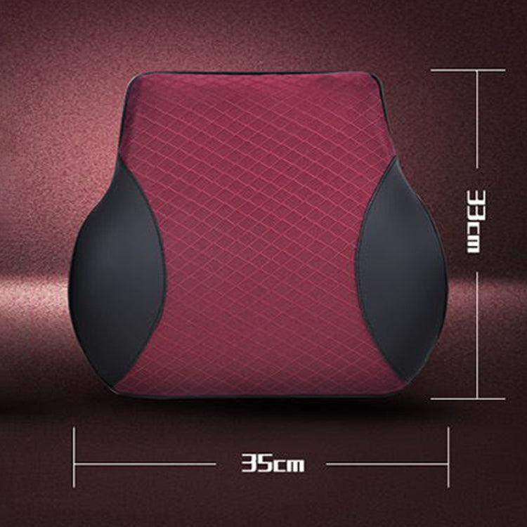 Four Seasons Breathable Memory Foam Car Lumbar Pillow Polyester Pillow (Orange) - Seat Accessories by PMC TechLife | Online Shopping South Africa | PMC TechLife | Buy Now Pay Later Mobicred
