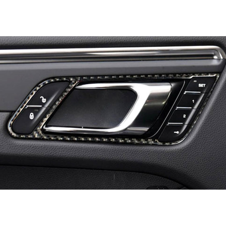 4 PCS Carbon Fiber Car Door Handle Frame Decorative Sticker for Porsche Macan - Car Interior Mouldings by PMC TechLife | Online Shopping South Africa | PMC TechLife | Buy Now Pay Later Mobicred