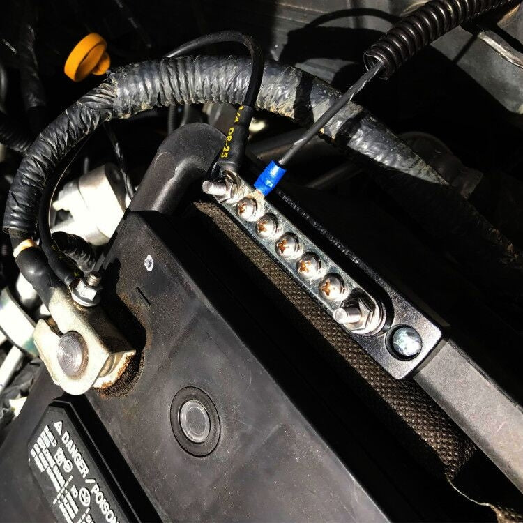10 Way Power Distribution Bus Bar 10-bit Single Distribution Box for Car / RV / Boat - Booster Cable & Clip by PMC TechLife | Online Shopping South Africa | PMC TechLife | Buy Now Pay Later Mobicred