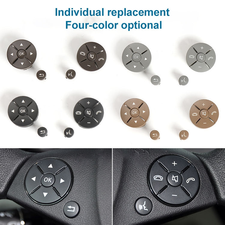 Car Right Side Steering Wheel Switch Buttons Panel for Mercedes-Benz W204 2007-2014, Left Driving(Brown) - Car Switches by PMC TechLife | Online Shopping South Africa | PMC TechLife
