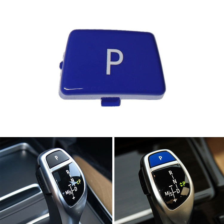 Car Gear Lever Auto Parking Button Letter P Cap for BMW 5 Series 2002-2010, Left Driving(Blue) - Car Switches by PMC Jewellery | Online Shopping South Africa | PMC Jewellery | Buy Now Pay Later Mobicred