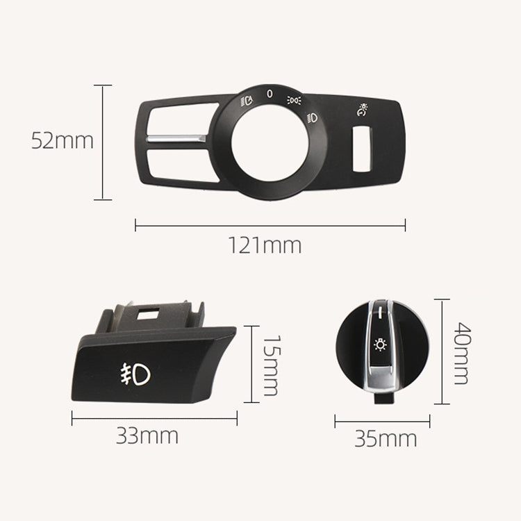 Car Headlight  Switch Button Knob for BMW 5 Series 2010-2017, Left Driving (Red) - Car Light Accessories by PMC TechLife | Online Shopping South Africa | PMC TechLife | Buy Now Pay Later Mobicred