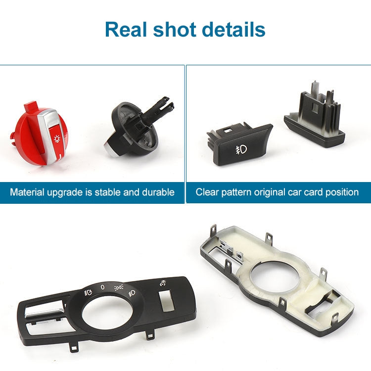 Car Headlight  Switch Button Knob for BMW 5 Series 2010-2017, Left Driving (Red) - Car Light Accessories by PMC TechLife | Online Shopping South Africa | PMC TechLife | Buy Now Pay Later Mobicred