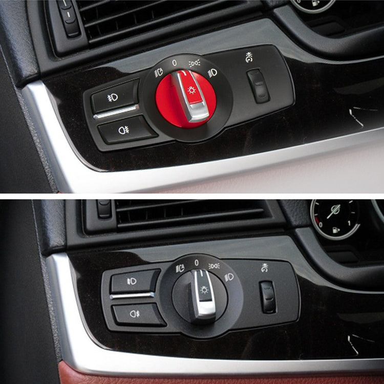 Car Headlight  Switch Button Knob for BMW 5 Series 2010-2017, Left Driving (Red) - Car Light Accessories by PMC TechLife | Online Shopping South Africa | PMC TechLife | Buy Now Pay Later Mobicred