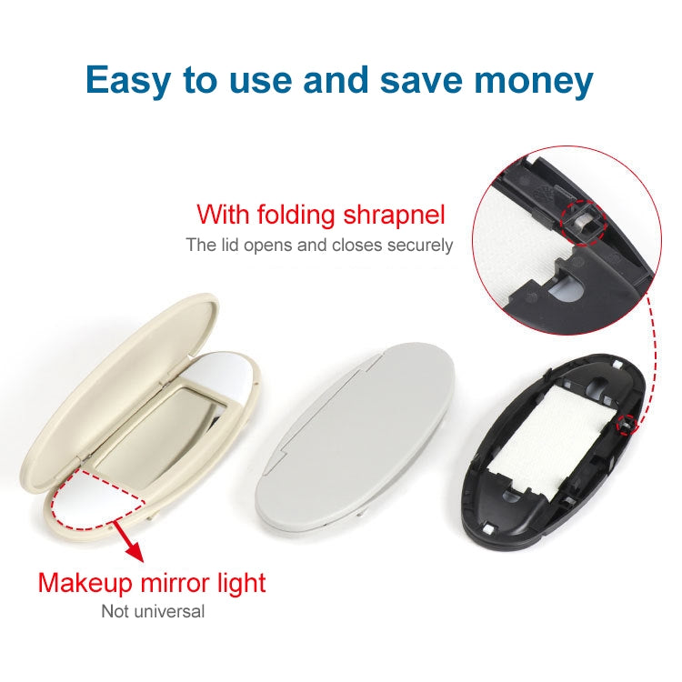 Car Sunshade Makeup Mirror Sun Visor for BMW mini R50R56, Left Driving (Beige) - Sunglasses & Glasses Clips by PMC TechLife | Online Shopping South Africa | PMC TechLife | Buy Now Pay Later Mobicred