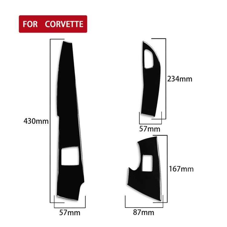 For Chevrolet Corvette C7 2014-2019 Car Button Panel Decorative Sticker, Left Drive - Car Interior Mouldings by PMC TechLife | Online Shopping South Africa | PMC TechLife | Buy Now Pay Later Mobicred