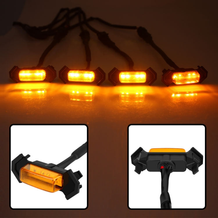 For Toyota Tacoma TRD 2016-2019 4 in 1 Car LED Front Grille Warning Lights, Daytime Running Lights & Wide Lights (Yellow Light) - Clearance Lights by PMC Jewellery | Online Shopping South Africa | PMC Jewellery | Buy Now Pay Later Mobicred