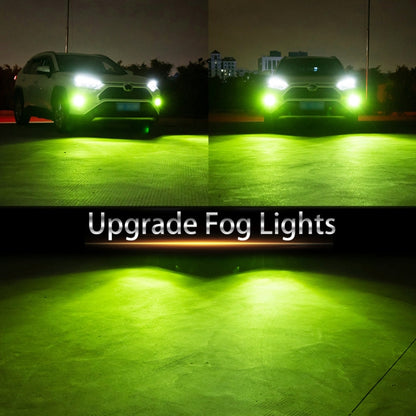 1 Pair BA20D DC12V 7.8W Car LED Fog Light (Lime Green) - Fog / Driving Lights by PMC Jewellery | Online Shopping South Africa | PMC Jewellery | Buy Now Pay Later Mobicred