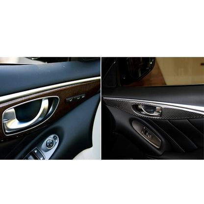 2 PCS Car Carbon Fiber Door Inner Handle Panel Decorative Sticker for Infiniti Q60, Left Drive - Car Interior Mouldings by PMC Jewellery | Online Shopping South Africa | PMC Jewellery | Buy Now Pay Later Mobicred