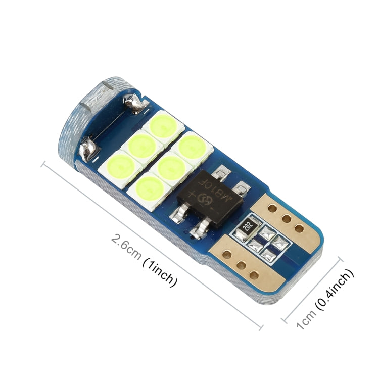 2 PCS T10 DC12 / 1W / 6000K / 80LM 9LEDs SMD-3030 Car Clearance Light(White Light) - Clearance Lights by PMC TechLife | Online Shopping South Africa | PMC TechLife | Buy Now Pay Later Mobicred