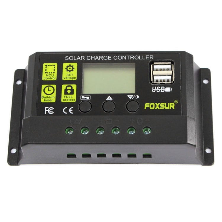 FOXSUR 20A Solar Charge Controller 12V / 24V Automatic Identification Controller - Others by PMC TechLife | Online Shopping South Africa | PMC TechLife | Buy Now Pay Later Mobicred