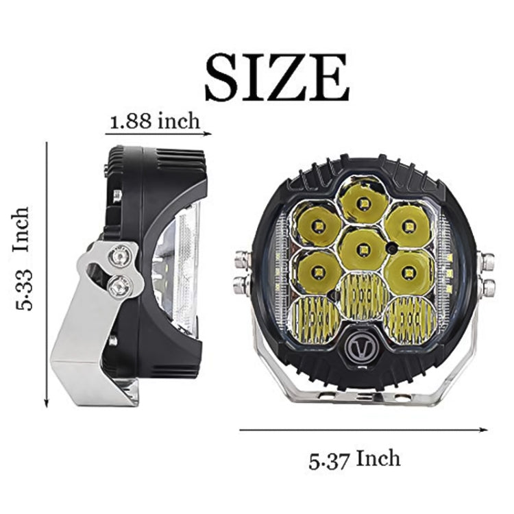 5 inch DC12V-24V 5000LM 6500K 50W Car LED Headlight for Jeep Wrangler / Harley - LED Headlamps by PMC Jewellery | Online Shopping South Africa | PMC Jewellery | Buy Now Pay Later Mobicred