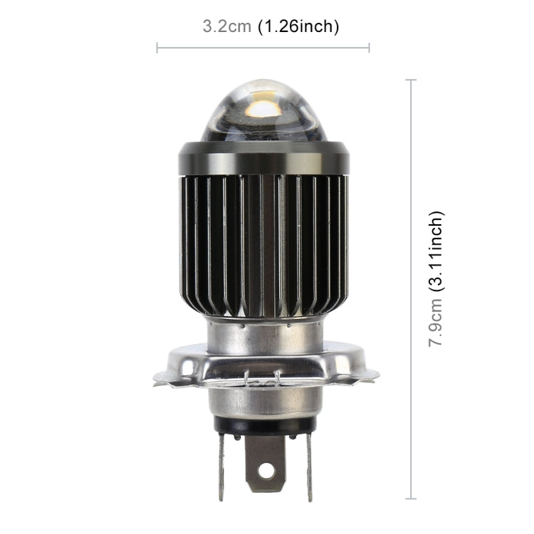H4 DC12-80V / 10W / 6000K / 3000K / 800LM Bicolor Motorcycle Headlights with Projector Lens - Headlights by PMC TechLife | Online Shopping South Africa | PMC TechLife